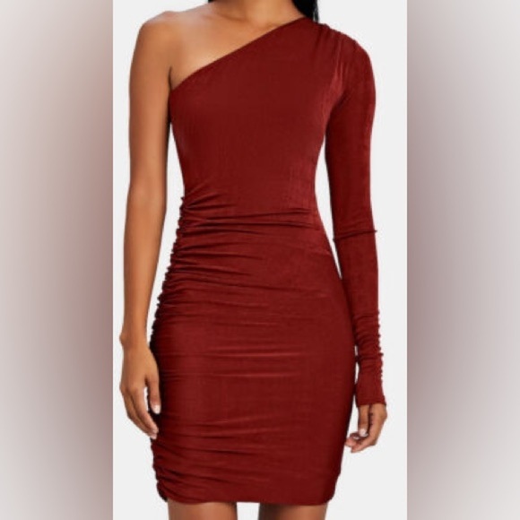 ALIX NYC Dresses & Skirts - ALIX NYC Jordan One Shoulder Mini Dress Copper (106)
